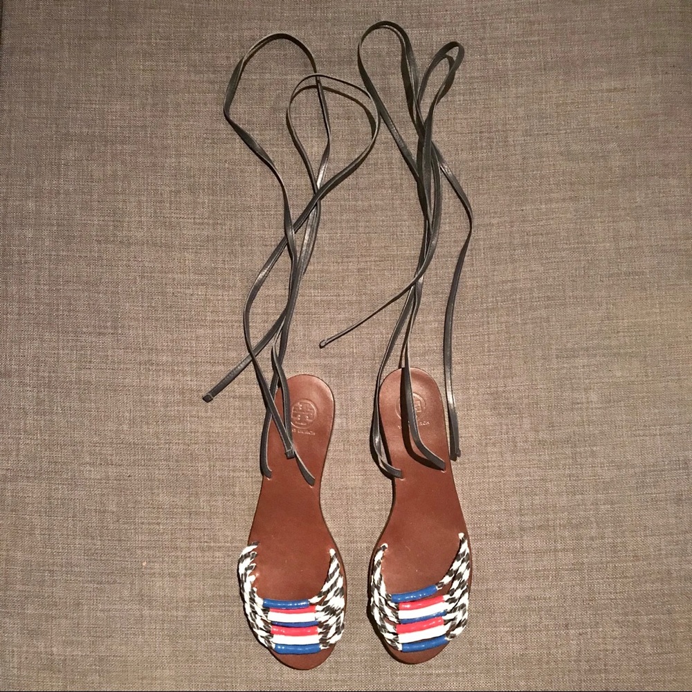 Tory Burch leather wrap sandals